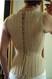 Männer-Trainingskorsett - Ansicht Rückenschnürung